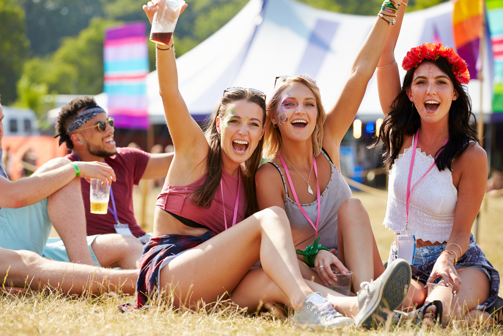 Friends at a Music Festival